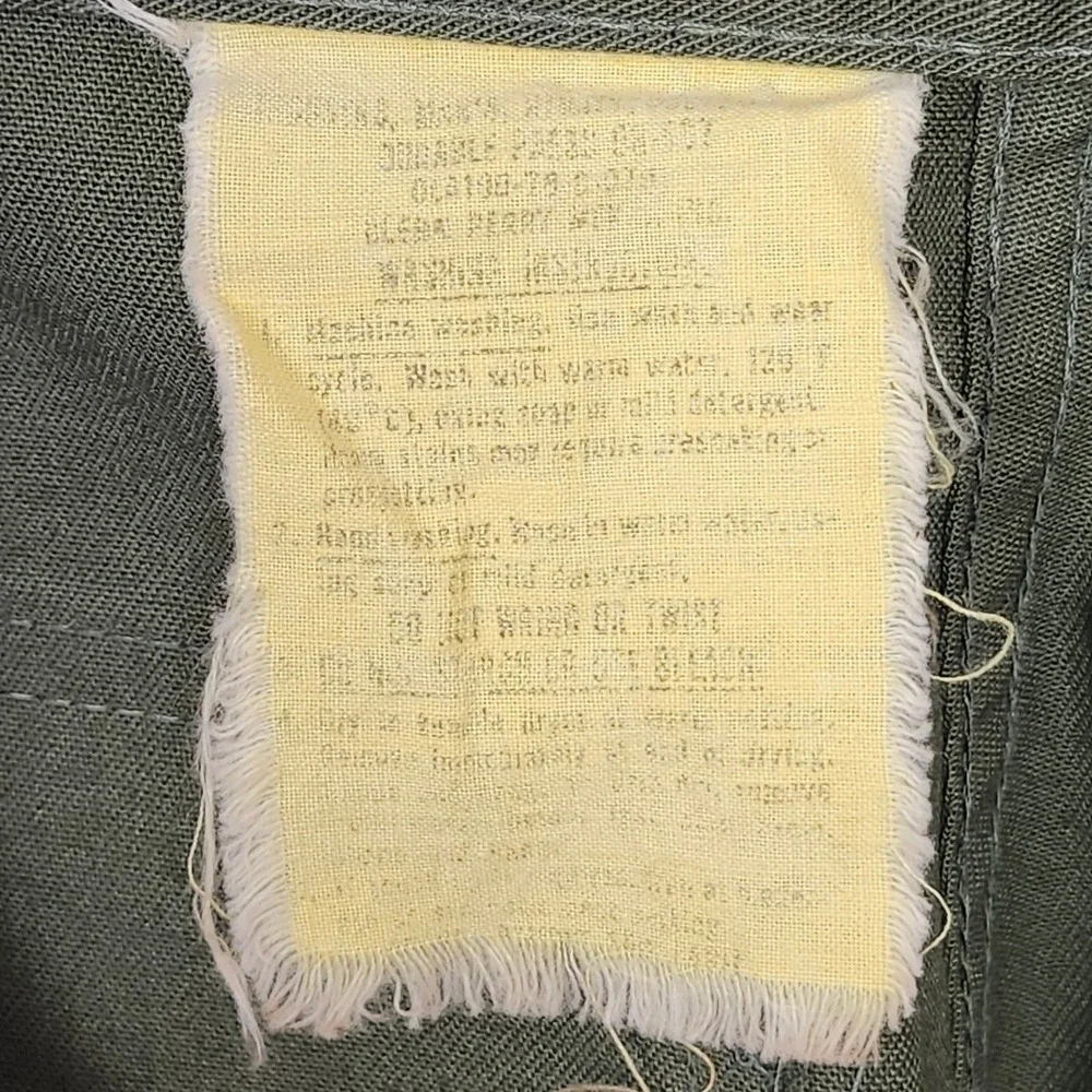 Vintage 70s OG 507 Pants 30x35 (29x33) US Military Utility Fatigue Trousers